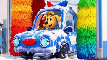 Fun 3D Puppy Police Car Wash - Cleaning the Blue Patrol Car